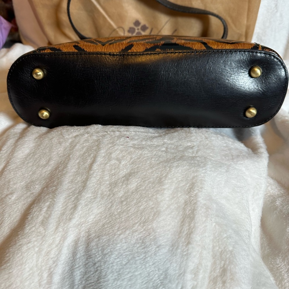 Patricia Nash Tiger Stripe Leather Tote - Picture 7 of 11